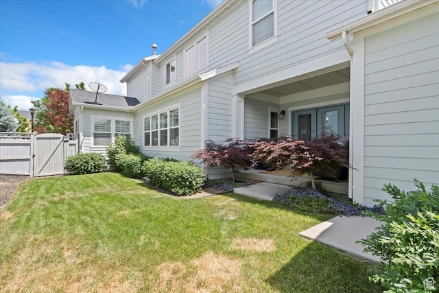 5057 W Bowstring Way S, South Jordan, UT 84009 - view of green lawn with a gate