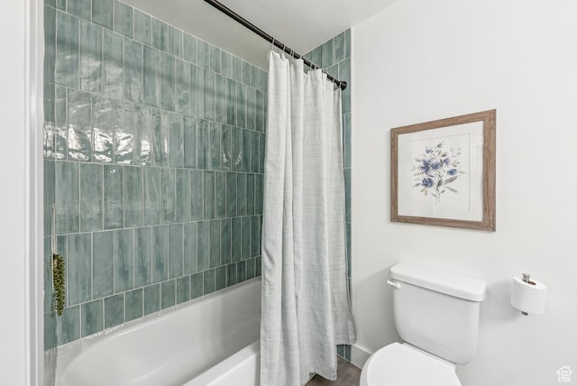 8816 S Alpen Way E, Cottonwood Heights, UT 84121 - bathroom featuring toilet and shower / bathtub combination with curtain