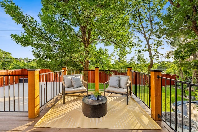 8816 S Alpen Way E, Cottonwood Heights, UT 84121 - wooden deck featuring an outdoor hangout area