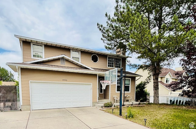 4946 W Pawnee Dr, West Jordan, UT 84081 - traditional-style house with a chimney and concrete driveway