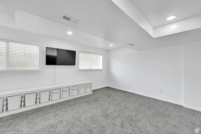 874 W 1145 N, Clinton, UT 84015 - spare room featuring carpet floors, a textured ceiling, and recessed lighting