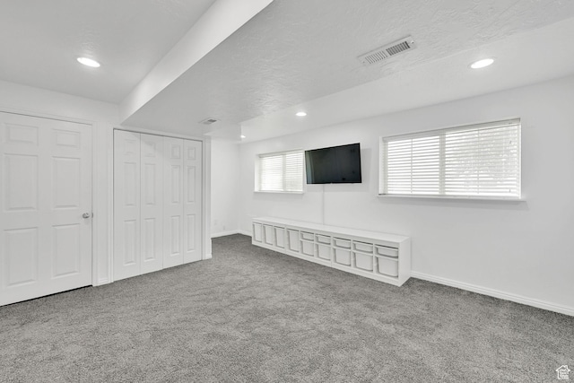 874 W 1145 N, Clinton, UT 84015 - below grade area with recessed lighting, carpet floors, and a textured ceiling