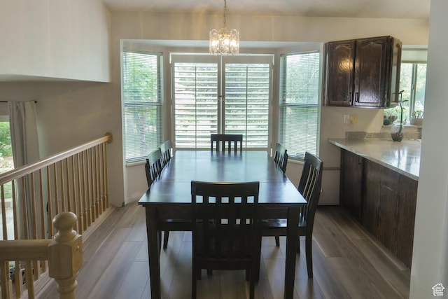 1782 W Alps Way, Salt Lake City, UT 84116 - dining area with a chandelier and light wood-style floors