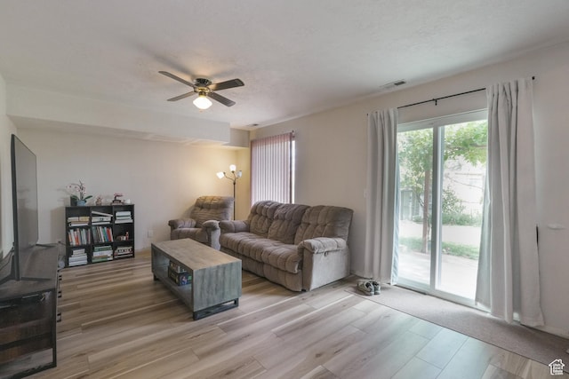 1782 W Alps Way, Salt Lake City, UT 84116 - living area with ceiling fan and light wood-type flooring