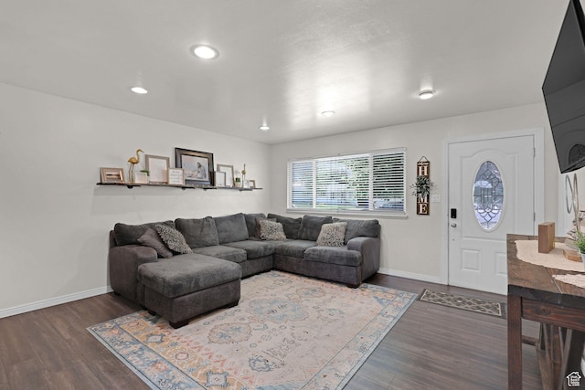 784 W 700 S, Brigham City, UT 84302 - living room with wood finished floors and recessed lighting