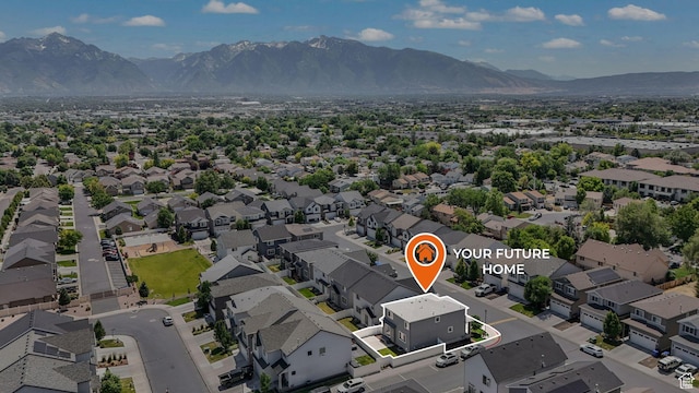 1666 W Rockaway Ln, West Jordan, UT 84084 - aerial view of residential area featuring a mountainous background