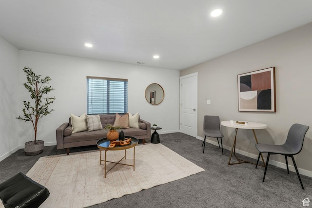 1666 W Rockaway Ln, West Jordan, UT 84084 - carpeted living room featuring baseboards and recessed lighting