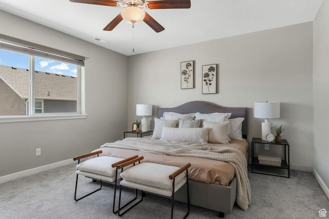 1666 W Rockaway Ln, West Jordan, UT 84084 - carpeted bedroom with baseboards and a ceiling fan