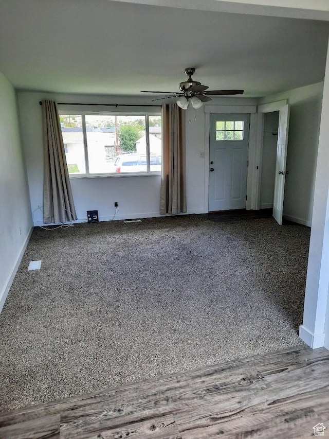 1018 E 40 N, Springville, UT 84663 - unfurnished living room featuring ceiling fan and carpet
