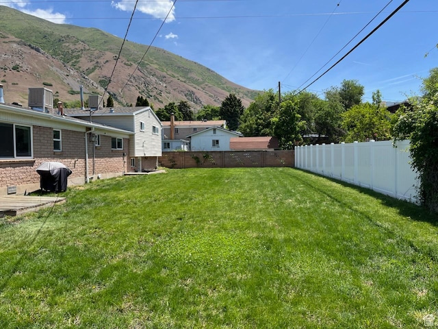 1018 E 40 N, Springville, UT 84663 - fenced yard featuring a mountain view