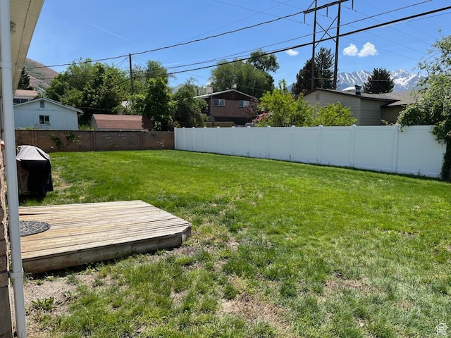 1018 E 40 N, Springville, UT 84663 - fenced backyard featuring a wooden deck