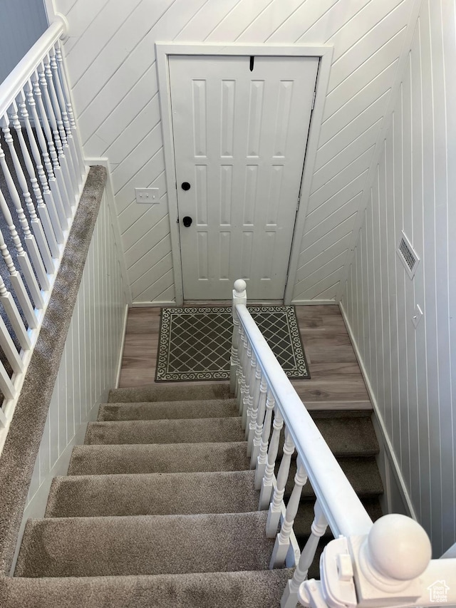 345 E 350 N, Salem, UT 84653 - staircase featuring wood walls