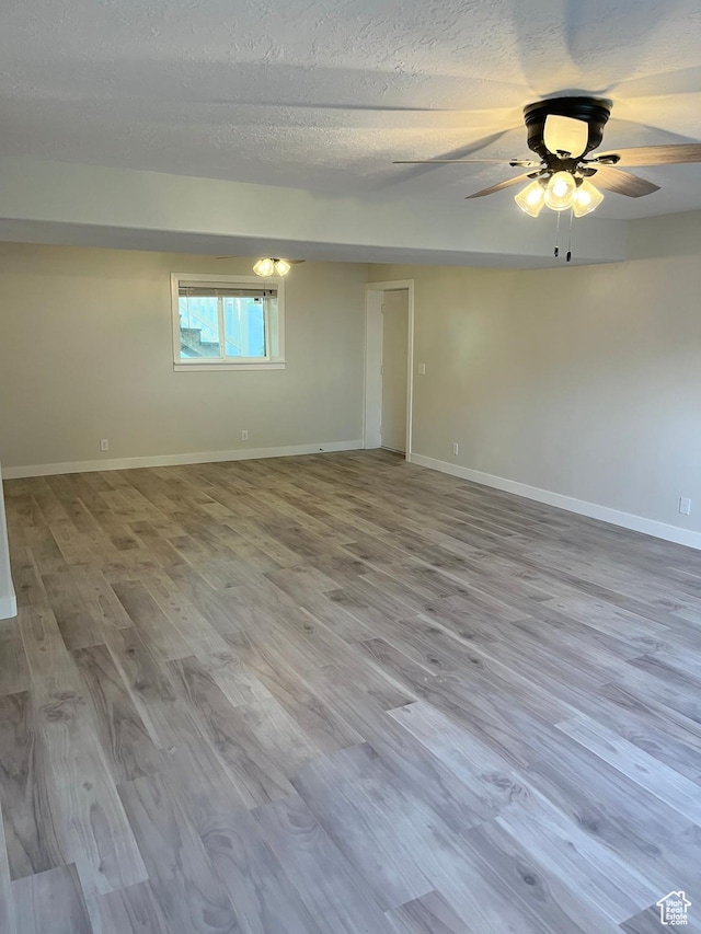 345 E 350 N, Salem, UT 84653 - spare room with wood finished floors, ceiling fan, and a textured ceiling
