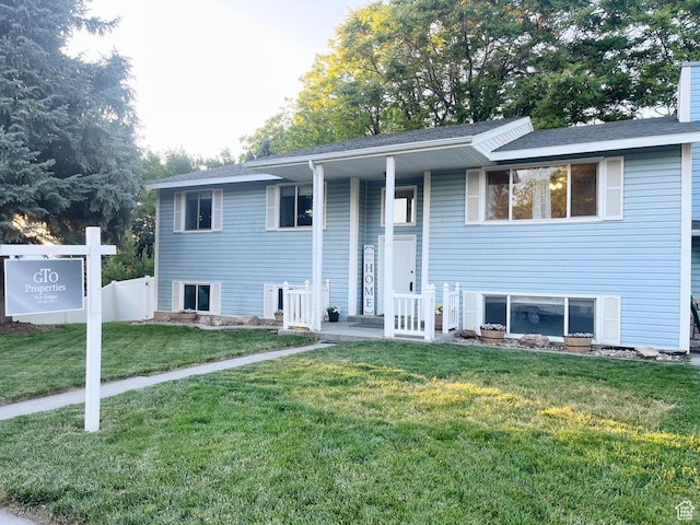 345 E 350 N, Salem, UT 84653 - bi-level home with a porch and a chimney