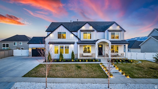 827 W 800 N, American Fork, UT 84003 - modern farmhouse featuring a gate, board and batten siding, and covered porch