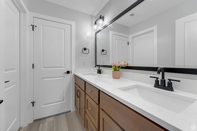 827 W 800 N, American Fork, UT 84003 - bathroom with double vanity and wood finished floors
