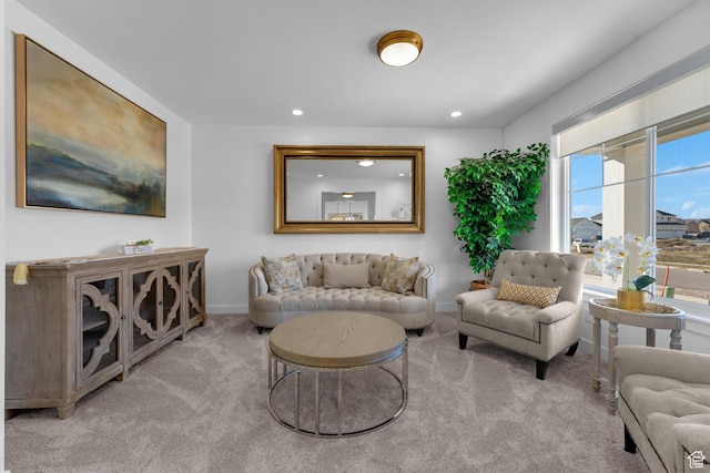 827 W 800 N, American Fork, UT 84003 - carpeted living area with baseboards and recessed lighting
