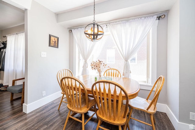 141 W 400 N, Logan, UT 84321 - dining space featuring a chandelier and dark wood-type flooring
