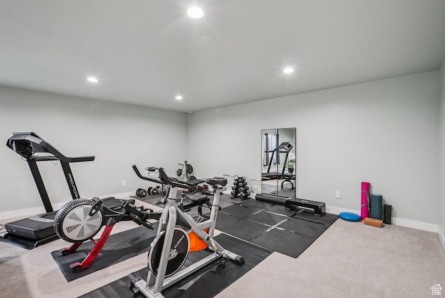 2577 W Garden Creek Way Unit 106, West Jordan, UT 84088 - workout room featuring recessed lighting and baseboards