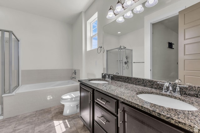 773 W Mulberry St, Stansbury Park, UT 84074 - bathroom featuring a stall shower, a garden tub, and double vanity