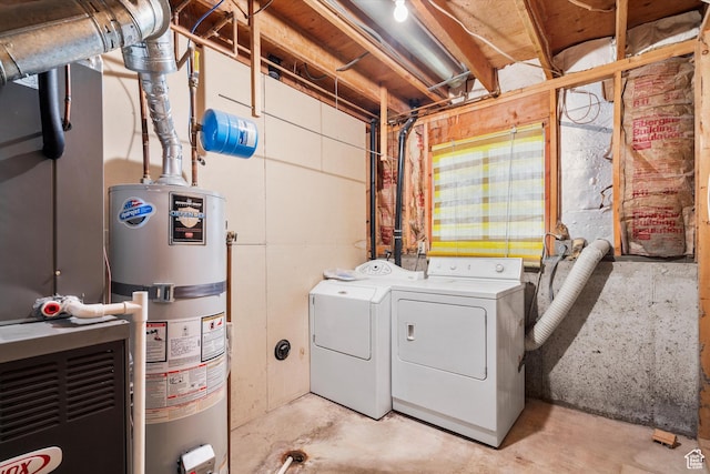 5374 S 5700 W, Hooper, UT 84315 - washroom with secured water heater and washer and dryer