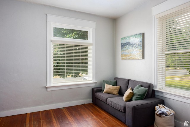 343 S 1300 E, Salt Lake City, UT 84102 - living area with hardwood / wood-style flooring and healthy amount of natural light
