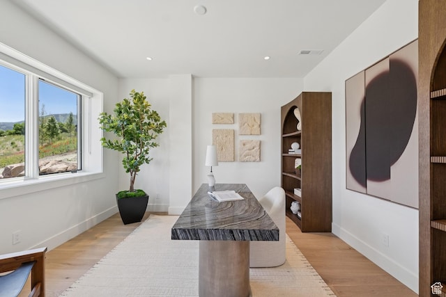1404 W Ursa Way, Heber City, UT 84032 - home office featuring light wood finished floors and recessed lighting