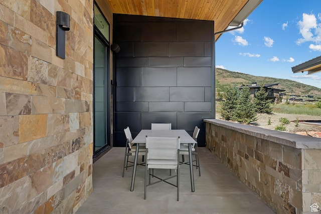1404 W Ursa Way, Heber City, UT 84032 - balcony featuring outdoor dining space and a mountain view