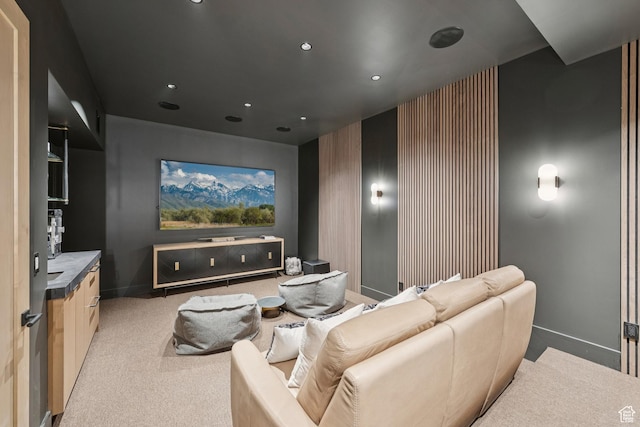 1404 W Ursa Way, Heber City, UT 84032 - home theater room with carpet floors and recessed lighting