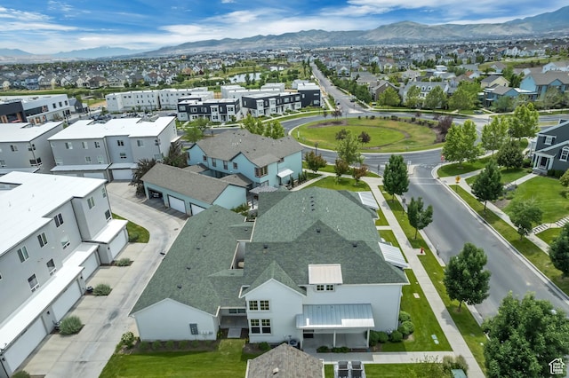 10363 S Silver Mine Rd, South Jordan, UT 84009 - aerial perspective of suburban area featuring a mountainous background