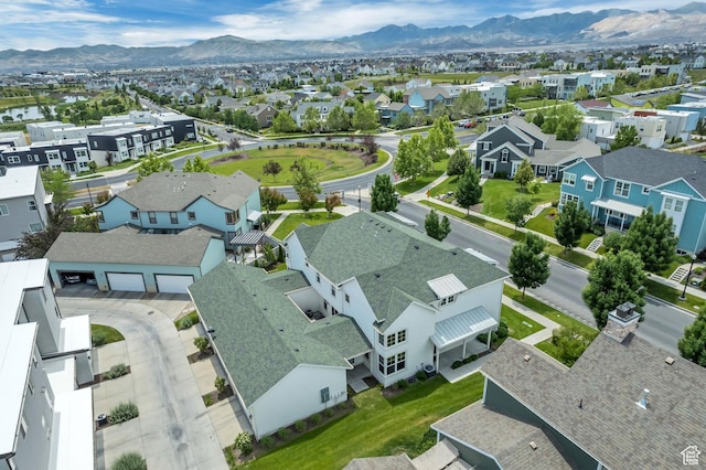 10363 S Silver Mine Rd, South Jordan, UT 84009 - aerial perspective of suburban area with a mountain backdrop
