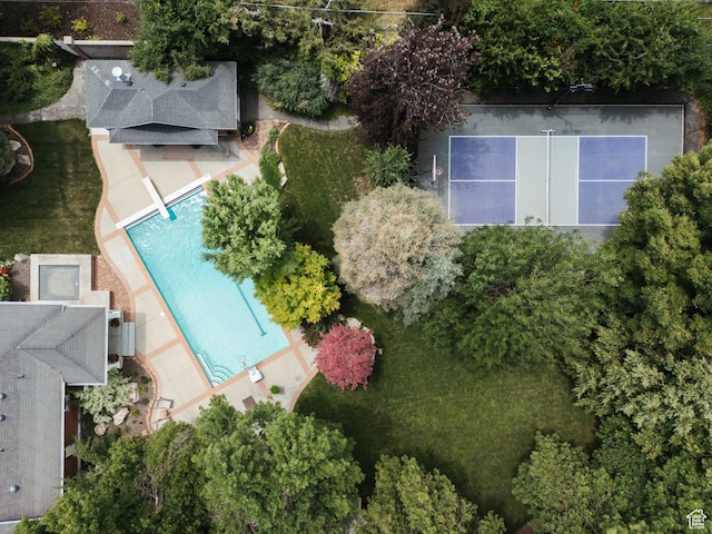 1734 E Spring Ln, Holladay, UT 84117 - bird's eye view of a pool