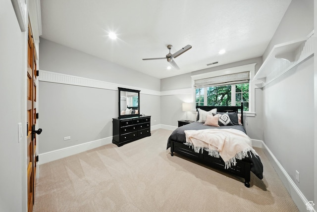 1734 E Spring Ln, Holladay, UT 84117 - carpeted bedroom with a ceiling fan and recessed lighting