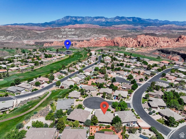 2469 W 840 N, Hurricane, UT 84737 - aerial perspective of suburban area with mountains