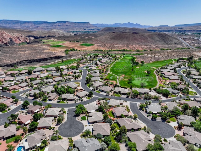 2469 W 840 N, Hurricane, UT 84737 - aerial perspective of suburban area featuring mountains and a golf club