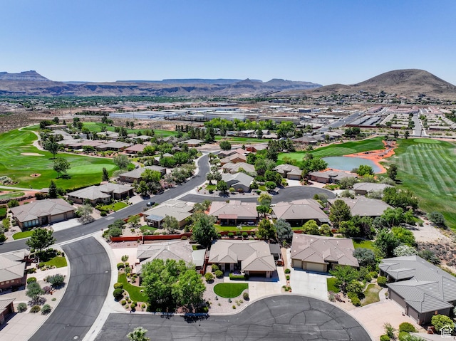 2469 W 840 N, Hurricane, UT 84737 - aerial view of residential area with a local golf course and a water and mountain view