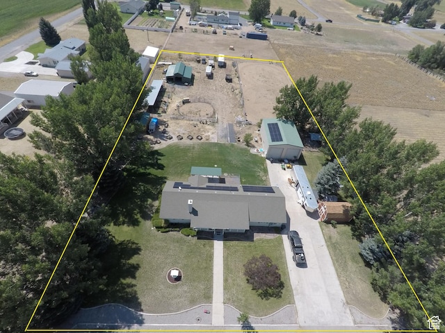 1954 S 850 W, Preston, ID 83263 - aerial view of property and surrounding area featuring property parcel outlined
