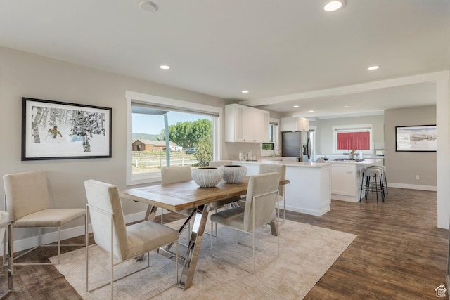 266 Old Ranch Rd W, Park City, UT 84098 - dining space featuring wood finished floors and recessed lighting