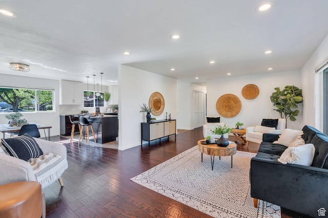 780 Loader Dr, Pleasant Grove, UT 84062 - living area featuring recessed lighting and dark wood-type flooring