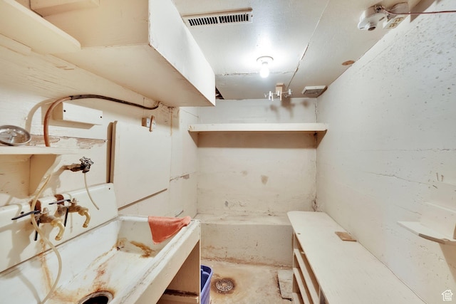 1579 S 1000 W, Salt Lake City, UT 84104 - bathroom with unfinished concrete floors