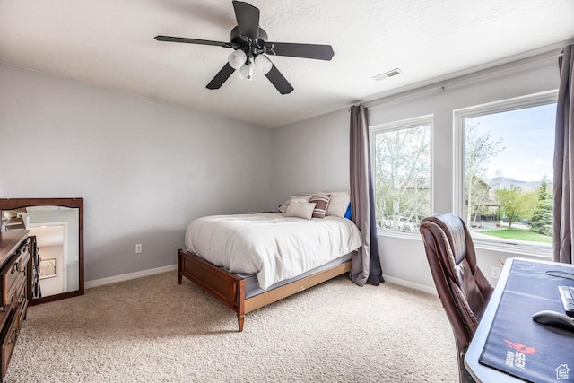 983 Mountain Willow Ln, Park City, UT 84098 - bedroom featuring light colored carpet, a ceiling fan, and a desk