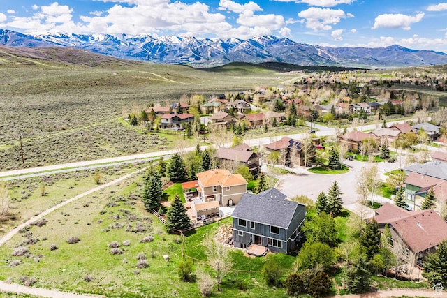 983 Mountain Willow Ln, Park City, UT 84098 - aerial perspective of suburban area with a mountainous background