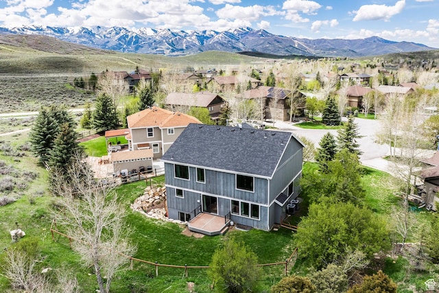 983 Mountain Willow Ln, Park City, UT 84098 - aerial view of residential area with a mountainous background