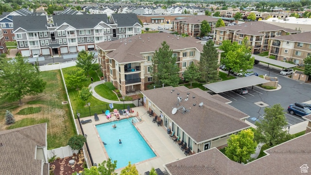 211 E Spencer Peak Way Unit H6, Draper, UT 84020 - aerial view of residential area featuring a pool