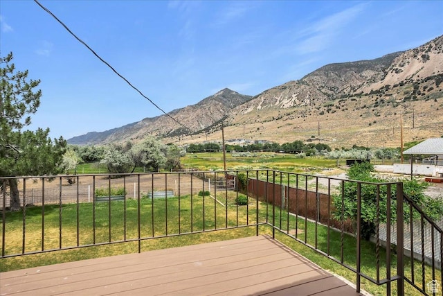 315 E 900 N, Brigham City, UT 84302 - wooden terrace featuring a mountain view and a view of rural / pastoral area
