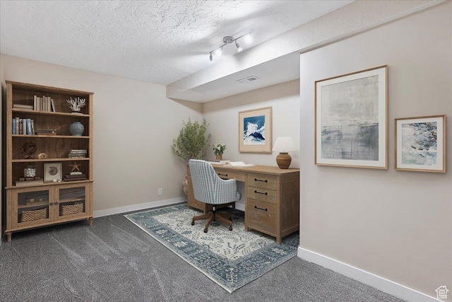 315 E 900 N, Brigham City, UT 84302 - carpeted home office with baseboards and a textured ceiling
