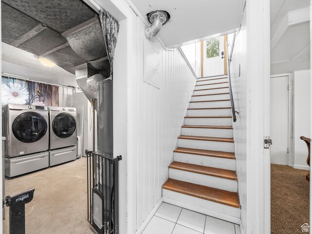 1116 S Liberty Ave, Ogden, UT 84404 - stairs with independent washer and dryer