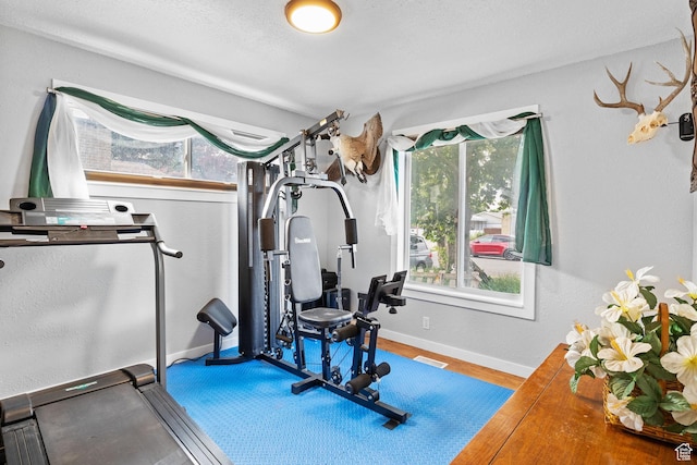 4895 W Pavant Ave, West Valley City, UT 84120 - workout room featuring wood finished floors and baseboards