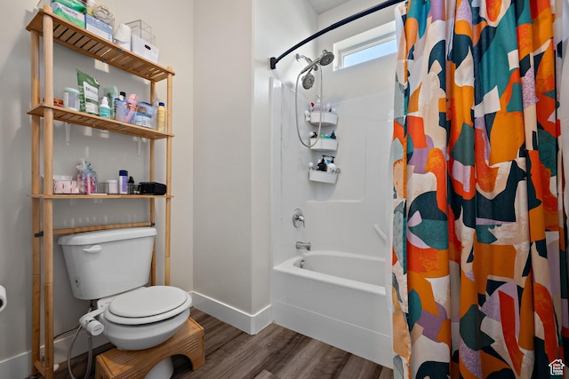 4064 W 1850 N Unit F302, Lehi, UT 84043 - bathroom with wood finished floors and shower / tub combo with curtain