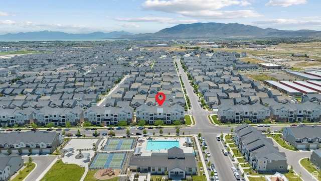4064 W 1850 N Unit F302, Lehi, UT 84043 - aerial view of property's location with mountains and nearby suburban area